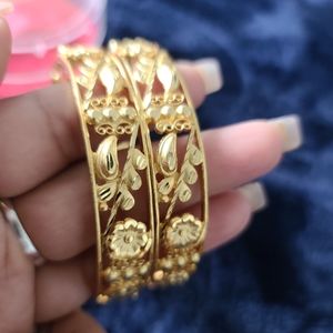 Gold plated bangles